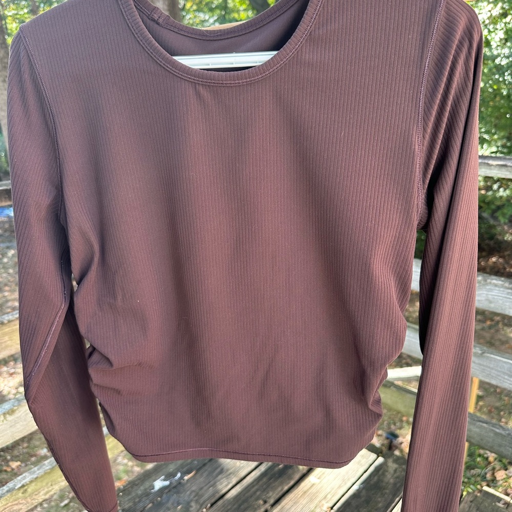 Lululemon All it Takes Nulu long sleeve ribbed shirt Espresso